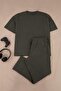 Big Size Khaki Oversized 3-Piece Tracksuit Set Tmnss26Ts00060 - 8