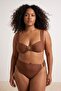High Waist Bikini Bottom with Brown Sun Accessory Tbbss26Cr00008 - 3
