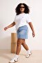 White Back Printed Loose Fit Knitted Oversize T-Shirt Tbbss26Bf00078 - 2