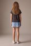 Anthracite 100% Cotton Crew Neck Girls' Knitted T-Shirt Tkdss26Ts00071 - 4