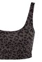 Kahverengi Fırçalı Soft Kumaş Leoparlı Destekli/Şekillendirici Örme Spor Sütyeni THMSS24SS00008 - 5