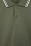 Green Regular Pike Stretch Fabric Knitwear Banded Polo Neck T-Shirt Tmnss26Po00052 - 6