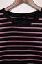 Siyah Çizgili Boxy/Relaxed Kalıp Kısa Kollu Pamuk Karışımlı Örme T-Shirt TBBSS26BF00088 - 5