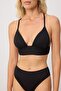 Siyah Dokulu Üçgen Push Uplı Bikini Üstü TBESS21BU0010 - 4