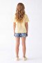 Yellow Girls' Printed Knitted T-Shirt Tkdss26Ts00089 - 2