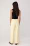 Açık Sarı Wardrobe Essentials –Gabardin Crop Wide Leg Pantolon TWOSS26PL00024 - 9