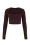 Brown 2-Piece Bolero Soft Brushed Fabric Padded Supportive/Shaping Knitted Sports Bra Thmaw27Ss00005 - 8