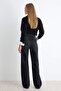 Siyah Yüksek Bel Wide Leg Geniş Paça %100 Pamuk Non-Stretch Jeans TWOSS25JE00060 - 4