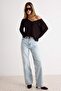 Mavi Yüksek Bel Straight Düz Kesim %100 Pamuk Non-Stretch Jeans TWOSS22JE0242 - 2