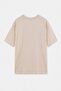 Bej Regular Düşük Omuz %100 Pamuk Yaka Detaylı T-Shirt TMNAW27TS00004 - 10