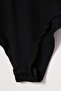Siyah Bisiklet Yaka Slim/Vücuda Oturan Çıt Çıtlı Esnek Örme Body TBBAW27CS00019 - 5