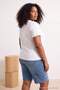 Ecru-Burgundy 2-Pack Lycra Combed Cotton Single Jersey Knitted Plus Size Blouse Tbbss26Af00104 - 7