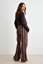 Çok Renkli Çizgili Normal Bel Wide Leg Jeans TWOAW27JE00118 - 4