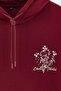 Bordo Oversize/Geniş Kesim Kapüşonlu Baskılı İçi Polar/Sıcak Tutan Sweatshirt TMNAW24SW00100 - 8