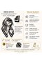 Women's Black and White Geometric Patterned Satin Scarf & Belt - 5