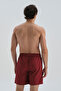 Burgundy Micro Medium Plain Swim Shorts - 3