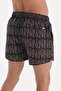 Black Fish Patterned Mini Size Swim Shorts - 8