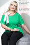 Women's Plus Size Summer Sweat-Resistant Scarf Detailed High-Quality Viscose Mother Blouse - Flexible and Comfortable Cut - 6