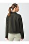 Haki Straight Cut Long Sleeve Snap Detail Knitted Jacket - 4