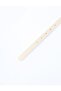 Beige Metal Buckle Leather Look Thin Belt - 2