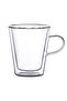 2PCS Double Wall Tea Glass Cups 150ml,Clear Borosilicate Karak and Coffee Cups With Handle DH507 (150 ML) - 9