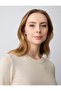 Beige Crew Neck Short Sleeve Knitwear Sweater - 5