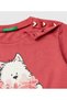 Baby Girl Be Lucky Printed T-Shirt with Bear Gkb1045 - 2