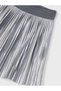 Girl's Pleated Skirt with Shorts 2-10 Years Gray - 5