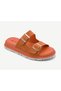 Dodo Women's Genuine Leather Lightweight Anatomical Buckle Detailed Slippers C327 Orange - 4