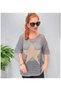 Mesh Mercerized Star Patterned Bluz