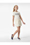 Cotton Floral Skirt with Elastic Waist and Lace Detail - 2