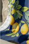 Ephesus Lemon Pattern Navy Blue Border Runner 45 X 145 cm - 2