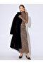 Long Leopard Dress Mock Neck Long Sleeve Pencil Form - 2