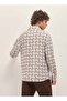 Men's Multi-Color Hand-Painted Geometrical Print Relax Fit Overshirt for Every Occasion - 3