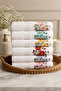 6 Pieces of Azalea Embroidered Towel Model 22-15 - 2