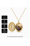 Gold Color Patterned Women's Memory Necklace 316L Stainless Steel Gift