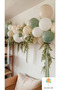 18-Piece Pastel Eucalyptus & White & Sea Sand Balloon Set Engagement Birthday Party Decoration - 2