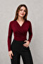 NEW PRODUCT Women's Double-Breasted V-Neck Sandy Long Sleeve Elegant Blouse 11 - 2