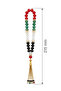 10-Piece Palestine Flag Design Handmade Gold Imame Rosary with Crystal Stones 33-Piece A300045-10 - 2