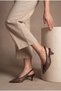 Women's Stiletto Pointed Toe Mesh Hand Knitted Embroidered Classic Heeled Shoes Berzen Brown Straw - 4