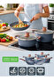 10pcs Kitchencraft Die-Cast Aluminum Cookware Set Assorted Colors - 4