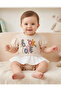 Eid Summer Collection Book Patterned Girls' Cotton T-Shirt and Shorts Set