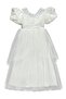 Glittery Evening Dress for Ages 6-14 - Beige