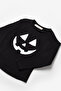 Black Pumpkin Print Long Sleeve Halloween Girls' T-Shirt - 7