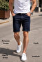 Men's Denim Shorts Slim Fit Jean Shorts - C342