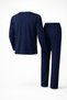 Men's Interlock Comfortable Fit Zero Collar High Quality Cotton Pajama Set 16670 - 3