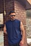 Men's Navy Blue Basketball Player Sleeveless 100% Cotton Crew Neck Oversized Sleeveless T-Shirt - 3