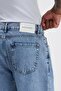 Men's Relaxed Baggy Jean Trousers Light Blue - 5