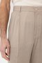 Beige Linen Blended Men's Baggy Trousers - 4