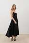 Black Voluminous Women's Midi Dress